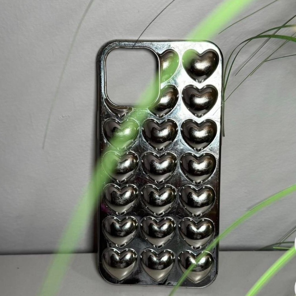 Silver hearts Phone Case